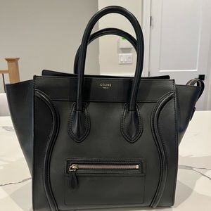 GORGEOUS Celine mini luggage tote - smooth calfskin leather